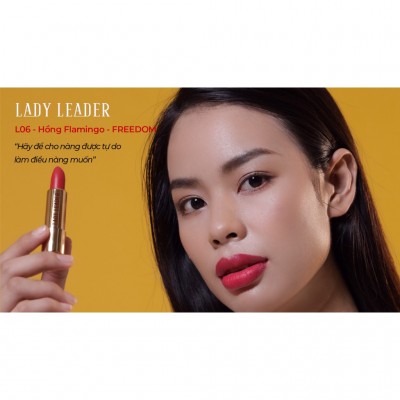 L06 - Hồng Son Sáp Cao Cấp LADY LEADER Thành Phần Thiên Nhiên Thuần Chay Tông Lì Gợi Cảm