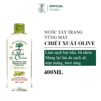 Nước tẩy trang Micellar chiết xuất Dầu Olive 400ML