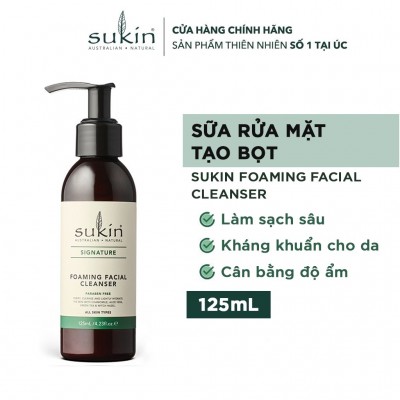 Sữa Rửa Mặt Tạo Bọt Sukin Signature Foaming Facial Cleanser 125ml