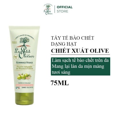 Tẩy tế bào chết dạng hạt Le Petit Olivier chiết xuất Dầu Olive 75ML