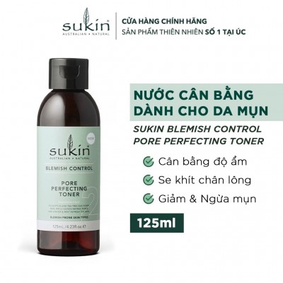 Nước Cân Bằng Se Khít Lỗ Chân Lông Sukin Blemish Control Pore Perfecting Toner 125ml