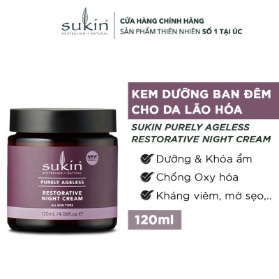 Kem Dưỡng Da Ban Đêm Dành Cho Da Lão Hóa Sukin Purely Ageless Restorative Night Cream 120ml