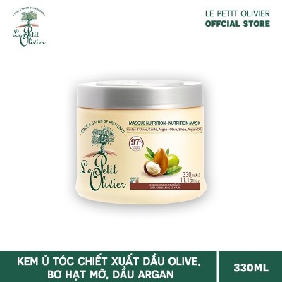 Kem ủ tóc Le Petit Olivier phục hồi và nuôi dưỡng tóc chuyên sâu tinh chất Argan, Bơ Hạt Mỡ, dầu Olive 330ml