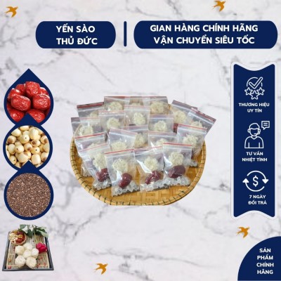 Yến tinh chế vụn baby tặng kèm phụ gia nguyên chất sạch lông, thích hợp cho các bé tẩm bổ