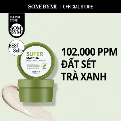 Mặt Nạ Đất Sét Trà Xanh Thu Nhỏ Lỗ Chân Lông Some By Mi Super Matcha Pore Clean Clay Mask 100g