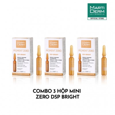 Combo 3 Mini Ampoule Dưỡng Sáng Đều Màu Da, Giảm Đốm Sắc Tố - MartiDerm Pigment Zero DSP Bright (3 ống x 2ml)