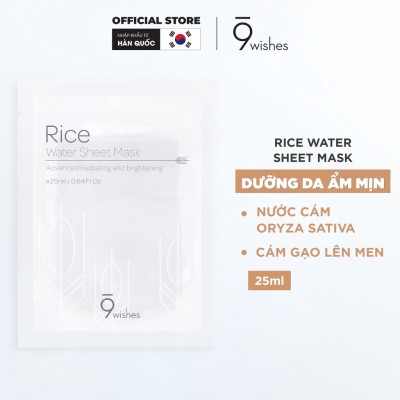 Mặt nạ gạo 9 Wishes Rice Water Sheet Mask 25ml