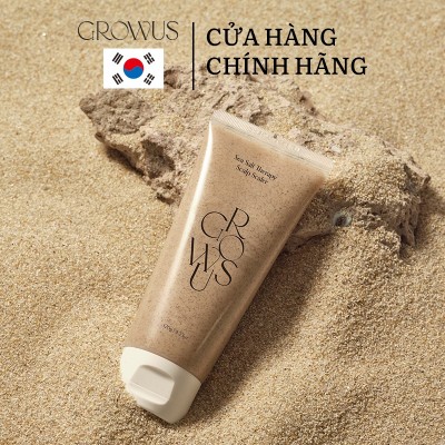GROWUS Liệu pháp tẩy tế bào chết da đầu với muối biển 120g