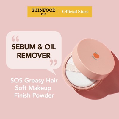 Phấn phủ SKINFOOD Peach Cotton 5g / 15g chiết xuất ​​trái đào calamine trang điểm cố định kiềm dầu