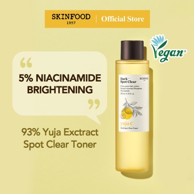 Toner Skinfood 100% Vegan Yuja vitamin C niacinamade 200ml Làm Mờ Vết Thâm Và Tàn Nhang